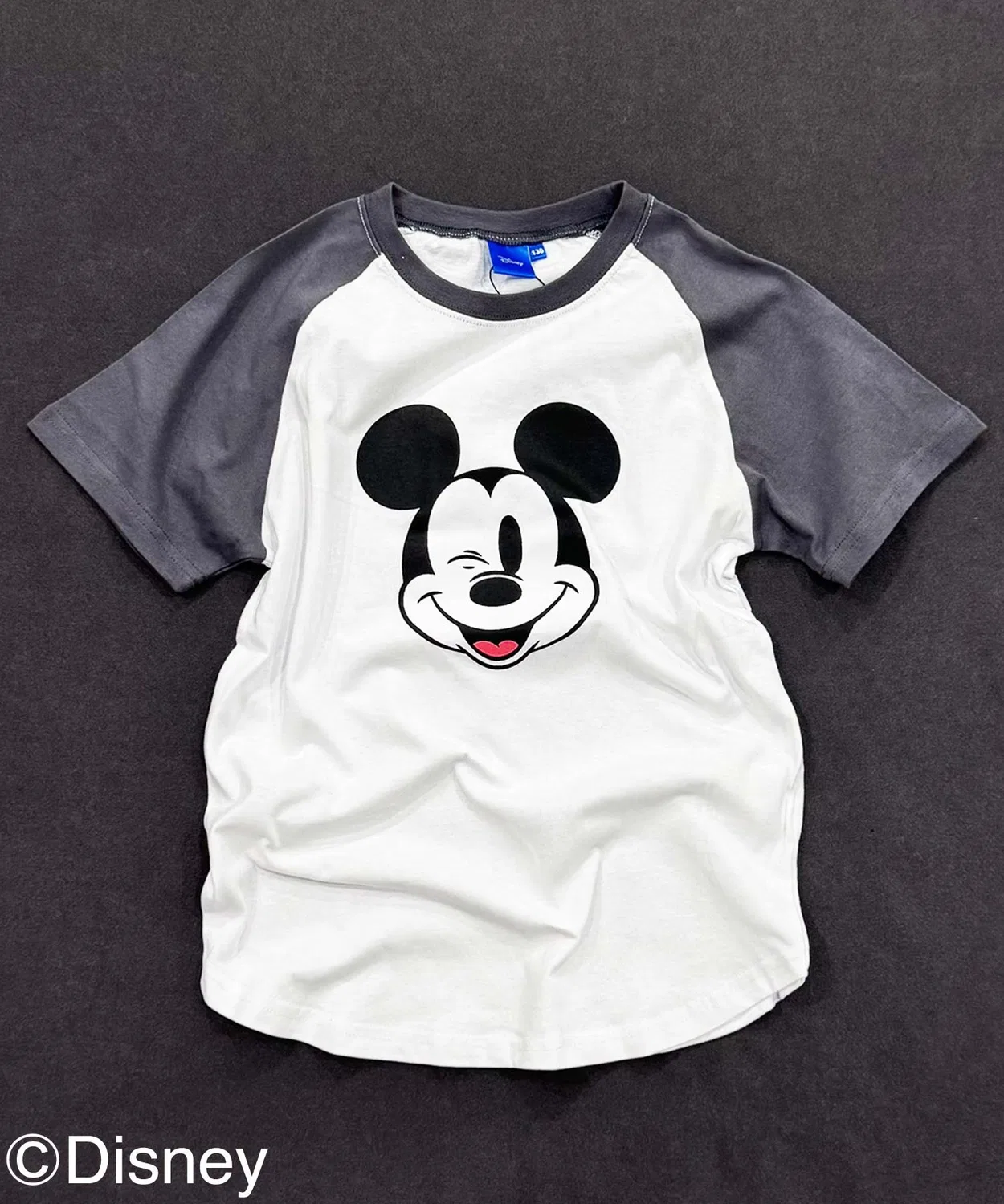 Детская футболка Mickey Mouse с длинным рукавомDisney, Белый/Серый