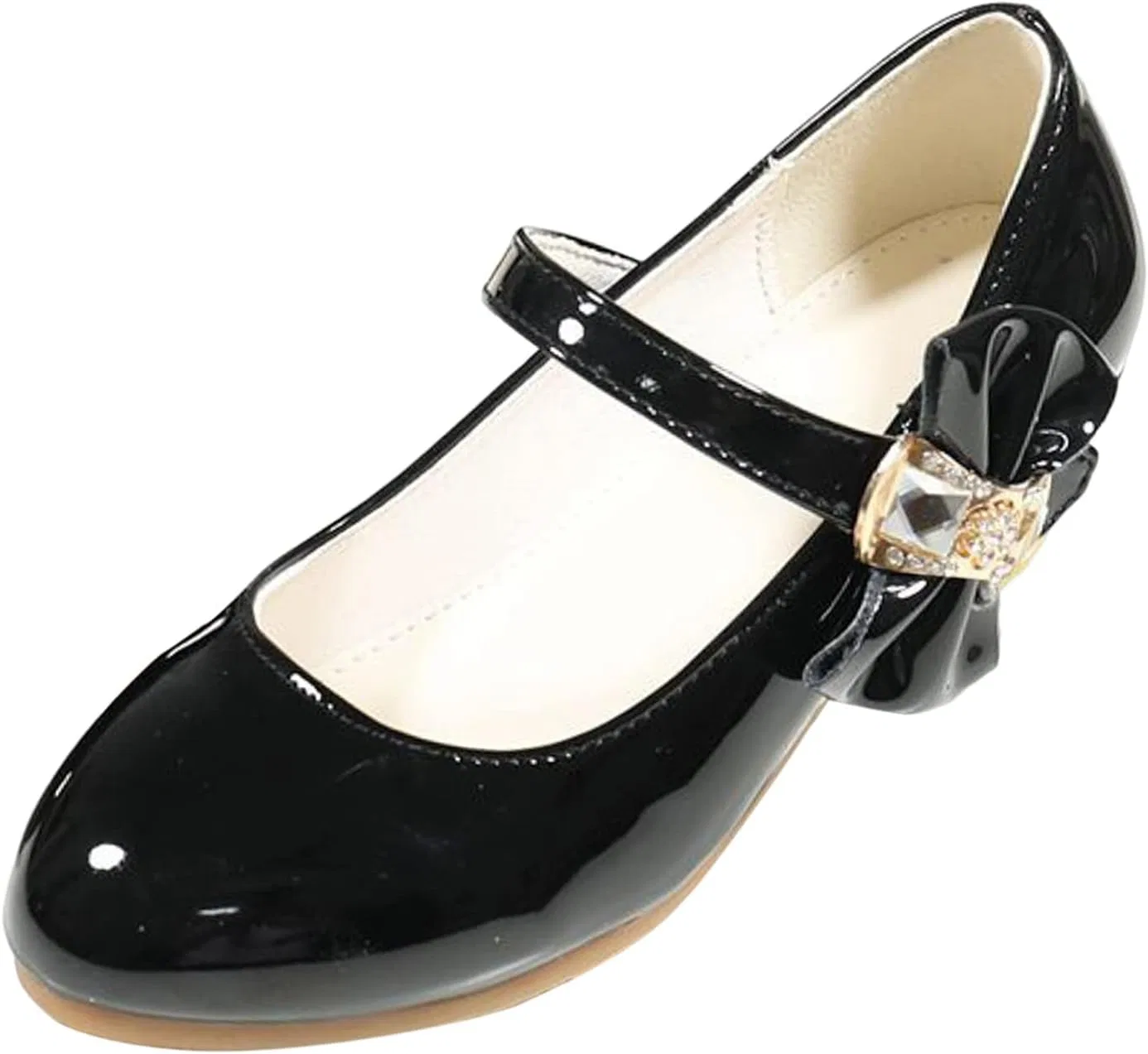 Детские туфли Мэри Джейн для девочек с принтом, модель Cute Shoes for Girls, бренд, Black