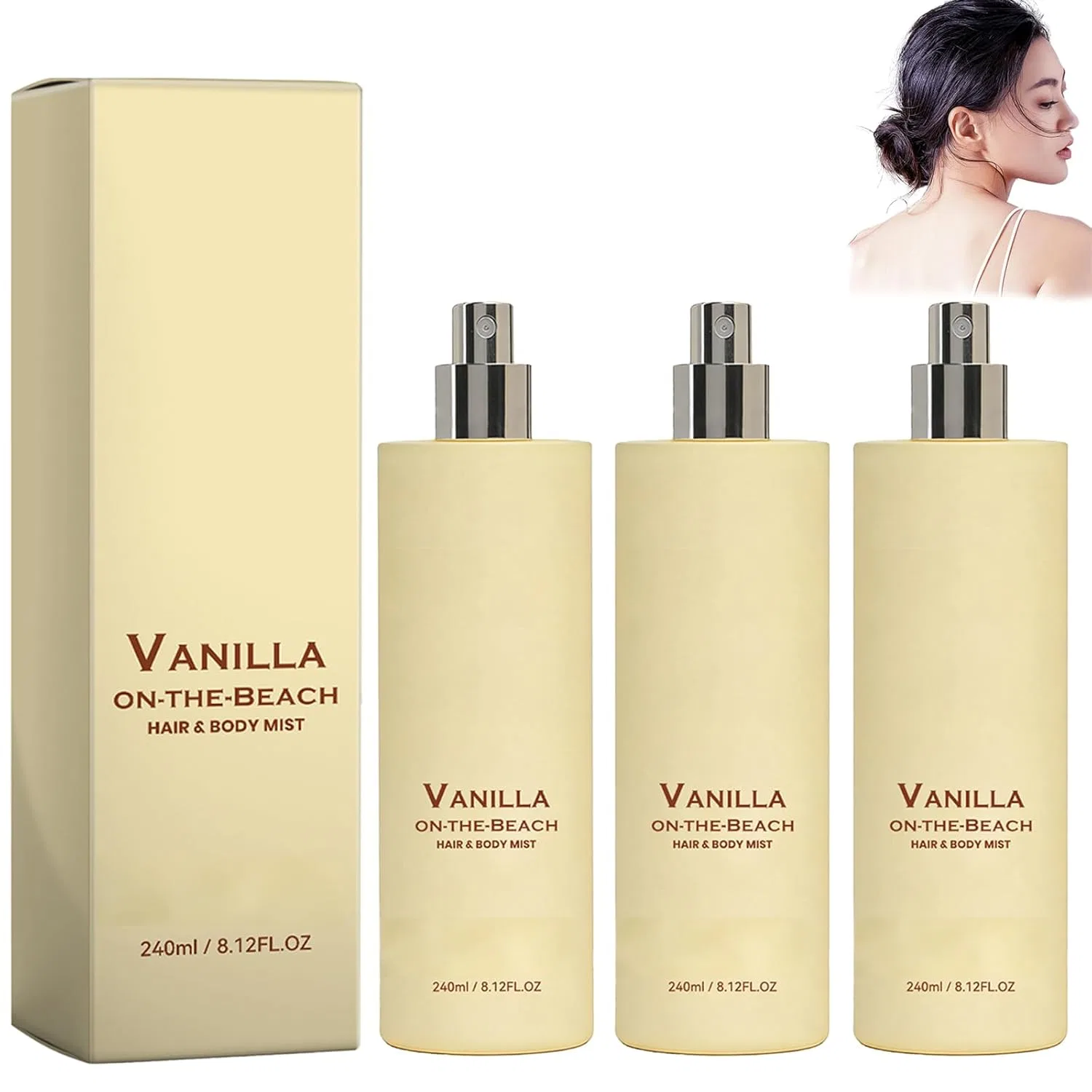Спрей для тела и волос 2-в-1, Vanilla on-the-Beach, YUNFAX, 3 шт, 300 мл