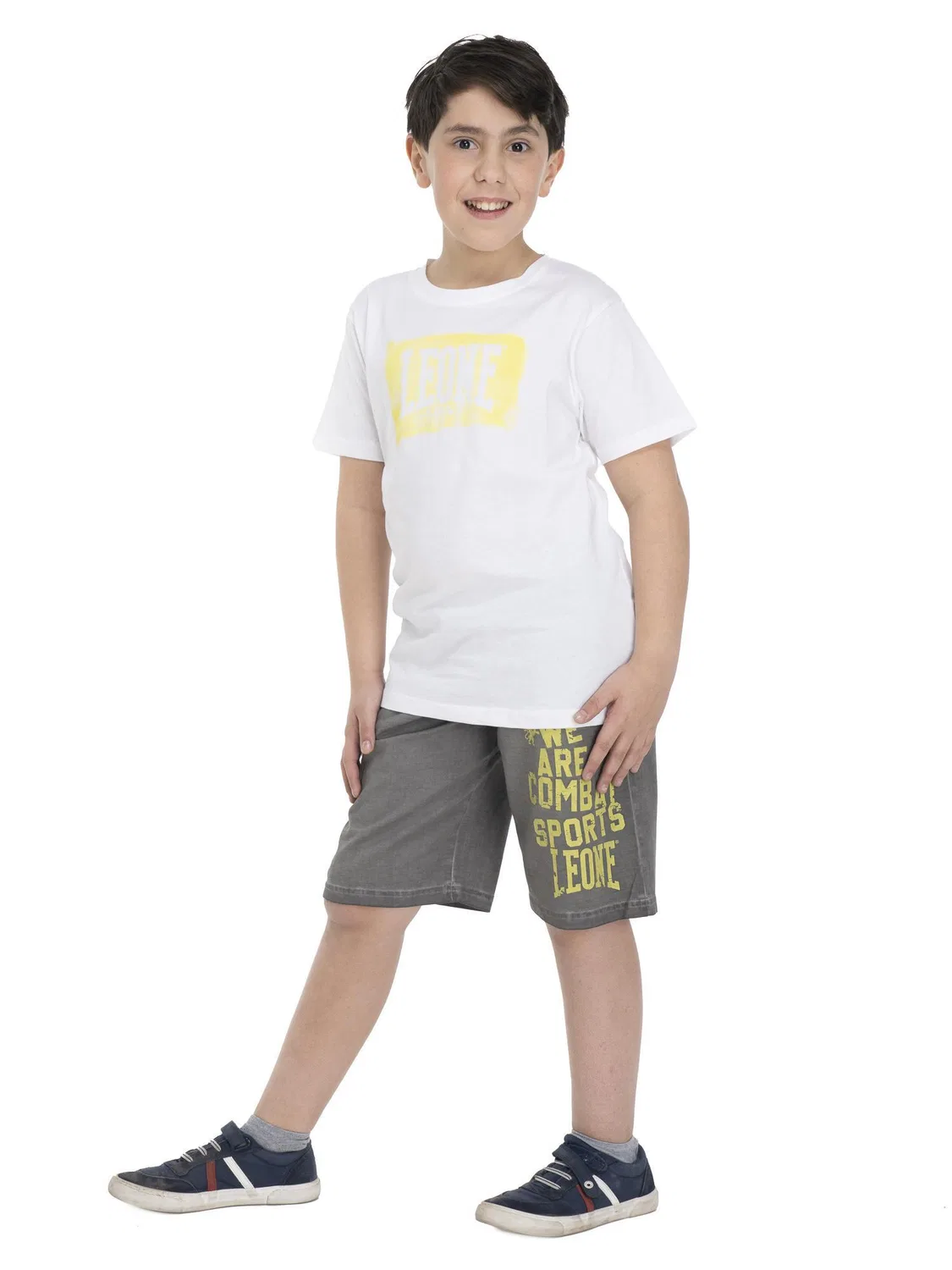 Детский спортивный костюм с принтом Straßenanzug mit großem Logo fur Kinder Leone 1947 Apparel, Weiss — фото 4