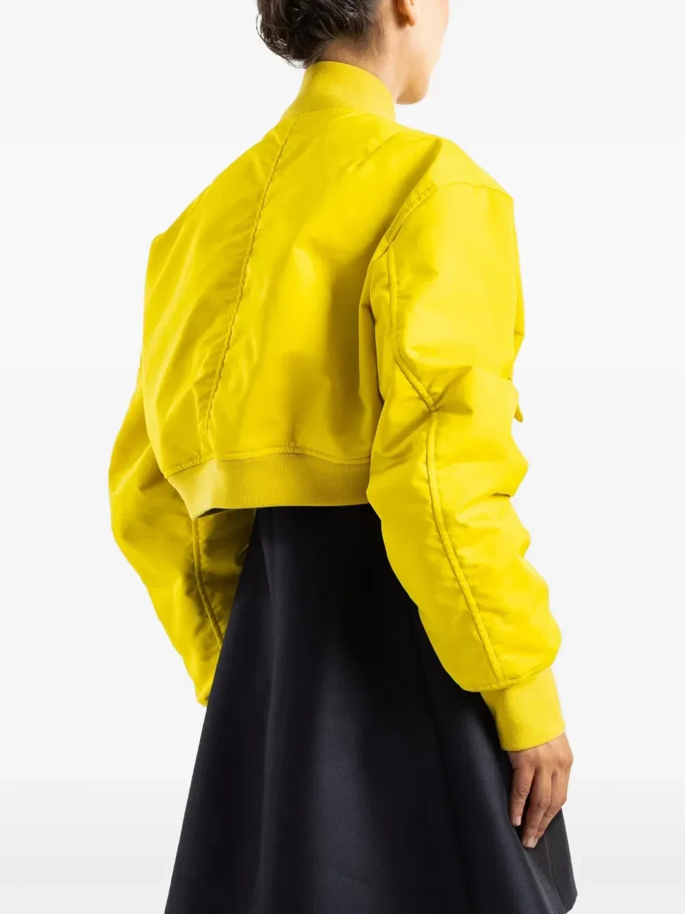 Укороченная куртка-бомбер желтого цвета Balenciaga — фото 4