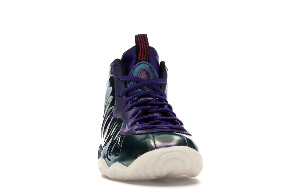 Детские кроссовки с блестящим верхом Nike Air Foamposite One, Rush Pink/Rush Pink-Neptune Blue-Court Purple — фото 2