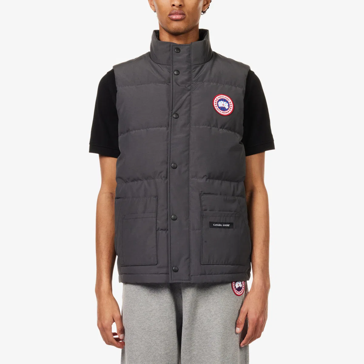 Стеганый жилет Freestyle с нашивкой с логотипом Canada Goose, серый — фото 3