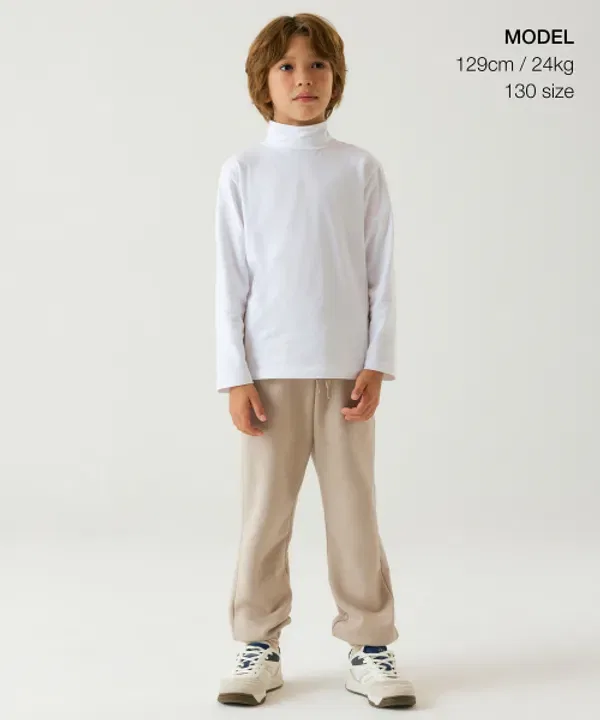 Тренировочные штаны с начесом, Musinsa Standard Kids, пыльно-бежевый — фото 2