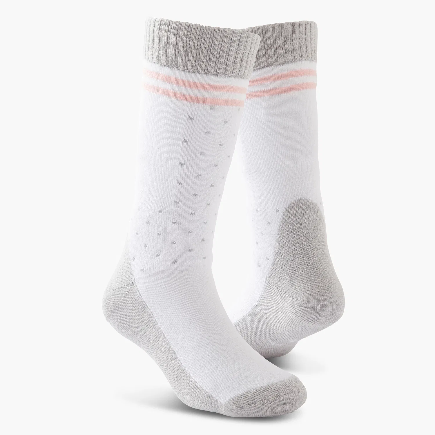 Детские носки для скейтбординга Skatersocken Oxelo, Perlgrau Fluoreszierendes Blassrosa — фото 2