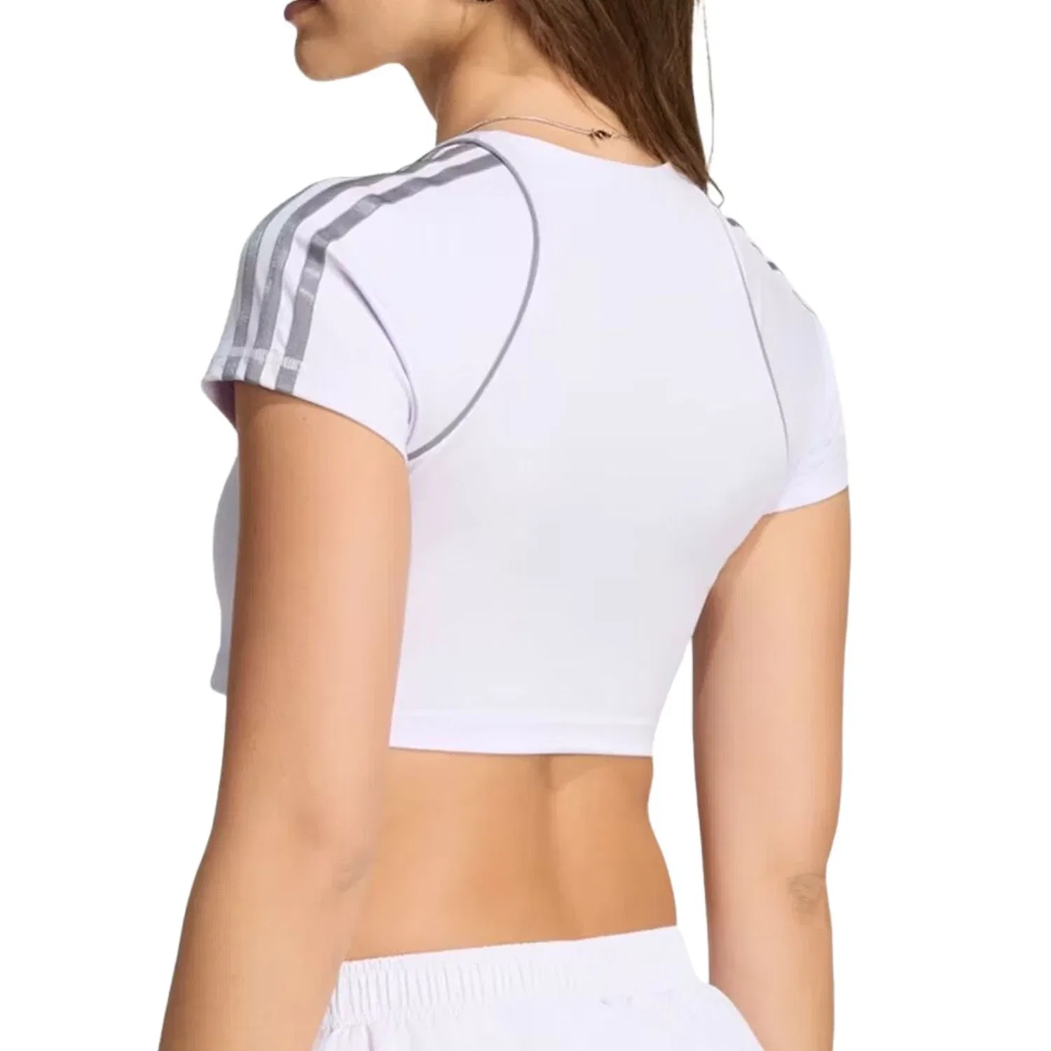 Женская футболка для тренировок Superstar Bra T-Shirt Adidas, фиолетовый — фото 4
