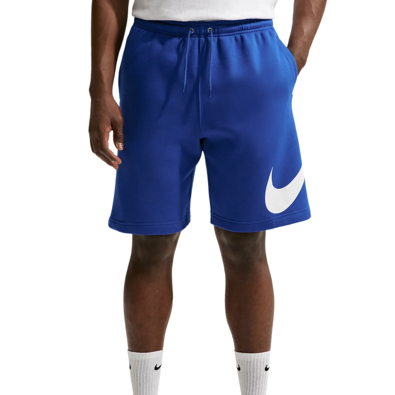 Мужские шорты Solo Swoosh Fleece Nike, цвет Old Royal/Old Royal/White