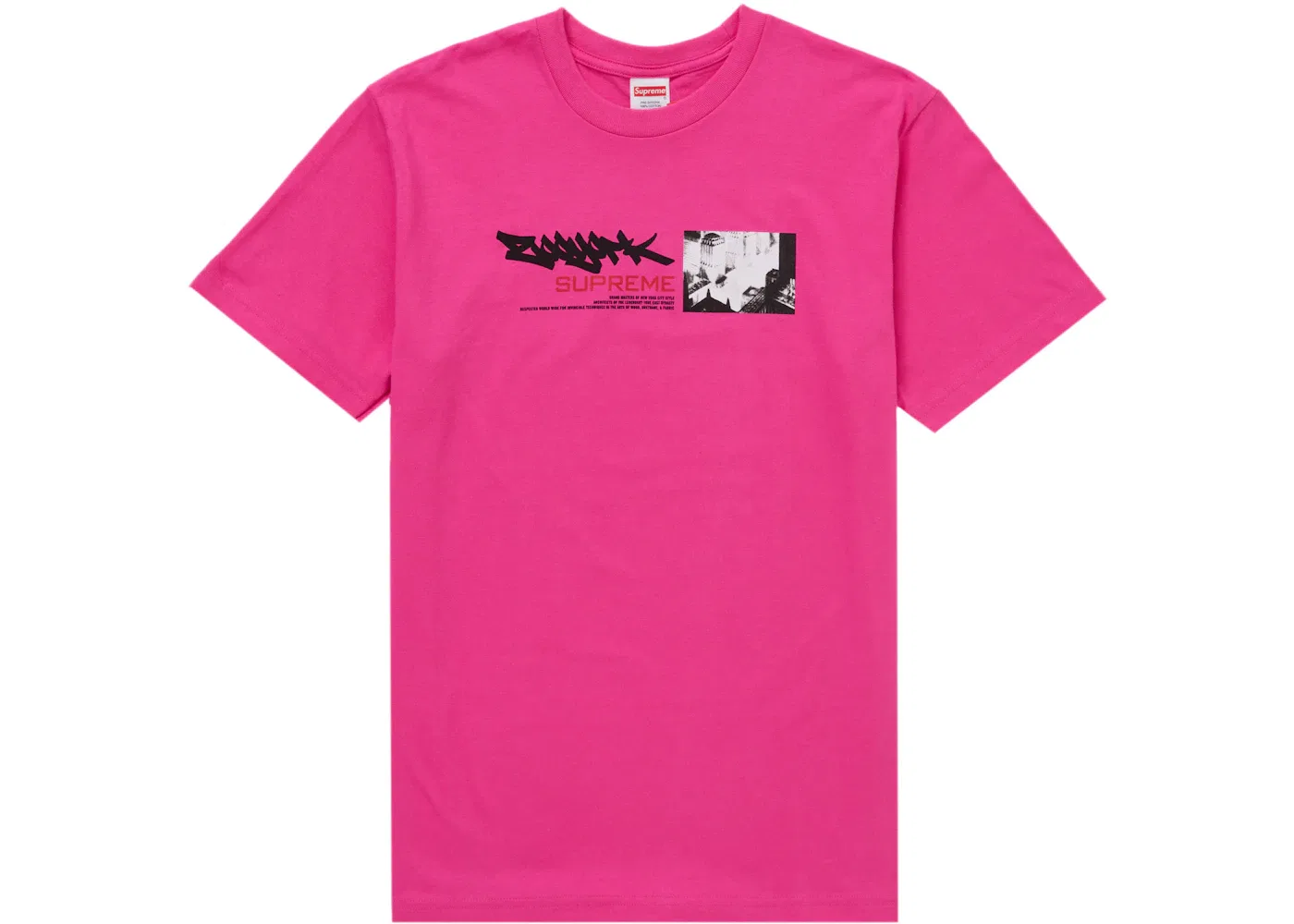 Мужская футболка с принтом Supreme Zoo York Dynasty Tee, Pink