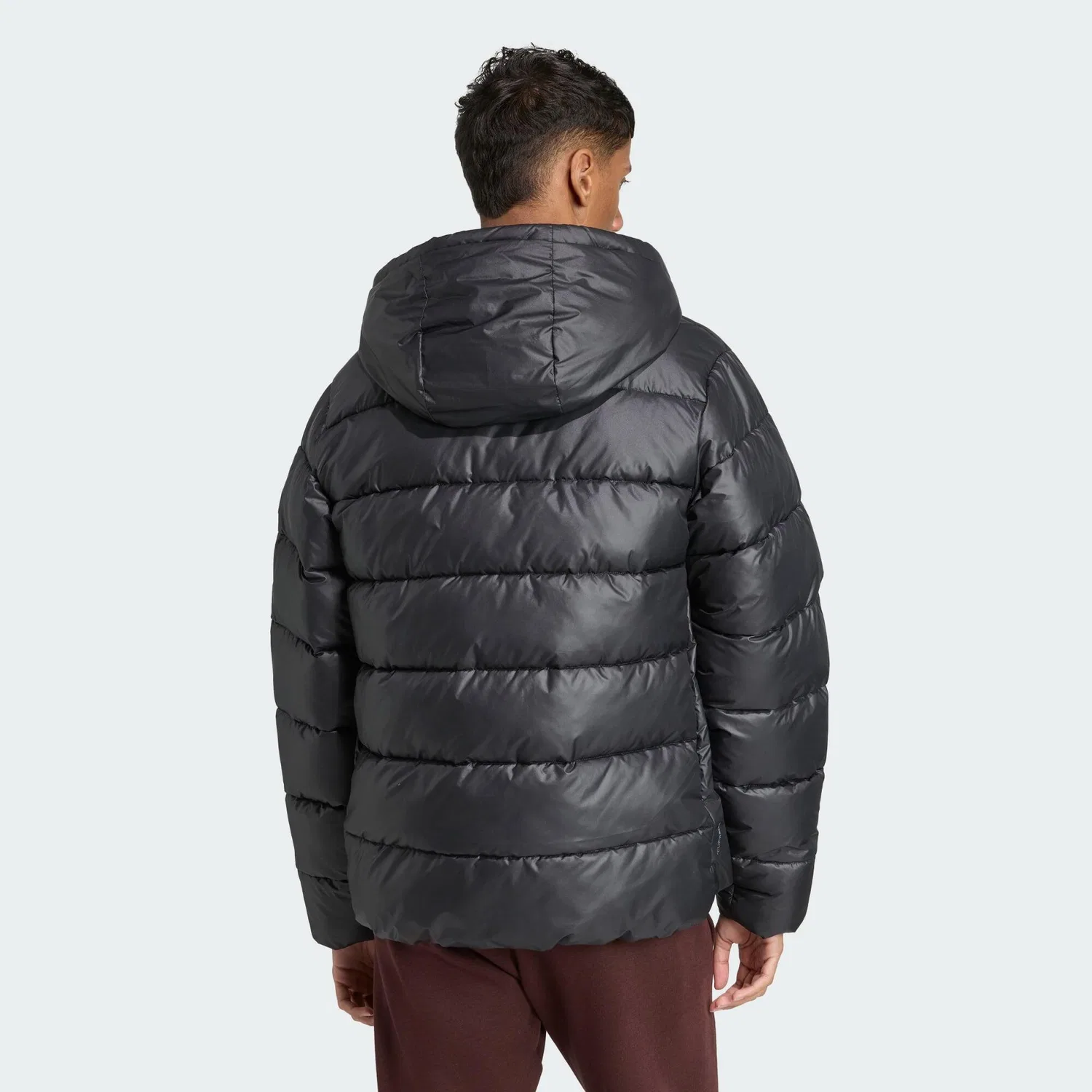 Мужская утепленная стеганая куртка с капюшоном Essentials CLIMAWARM Adidas, Schwarz — фото 3