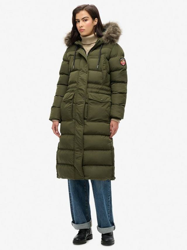 Эверест лонглайн куртка из искусственного меха Superdry, Army Khaki — фото 3