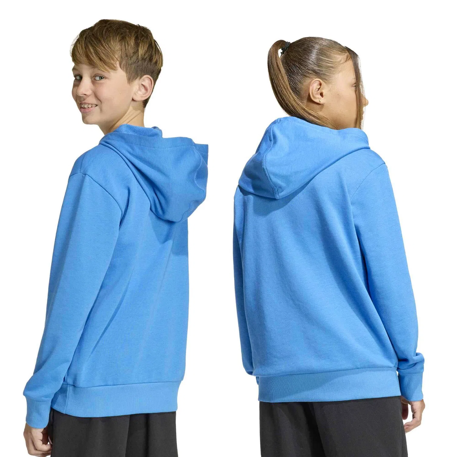 Детское худи с капюшоном Adidas Sport J Bl Ft Hd 280 Sweatshirt, Hellblau — фото 3