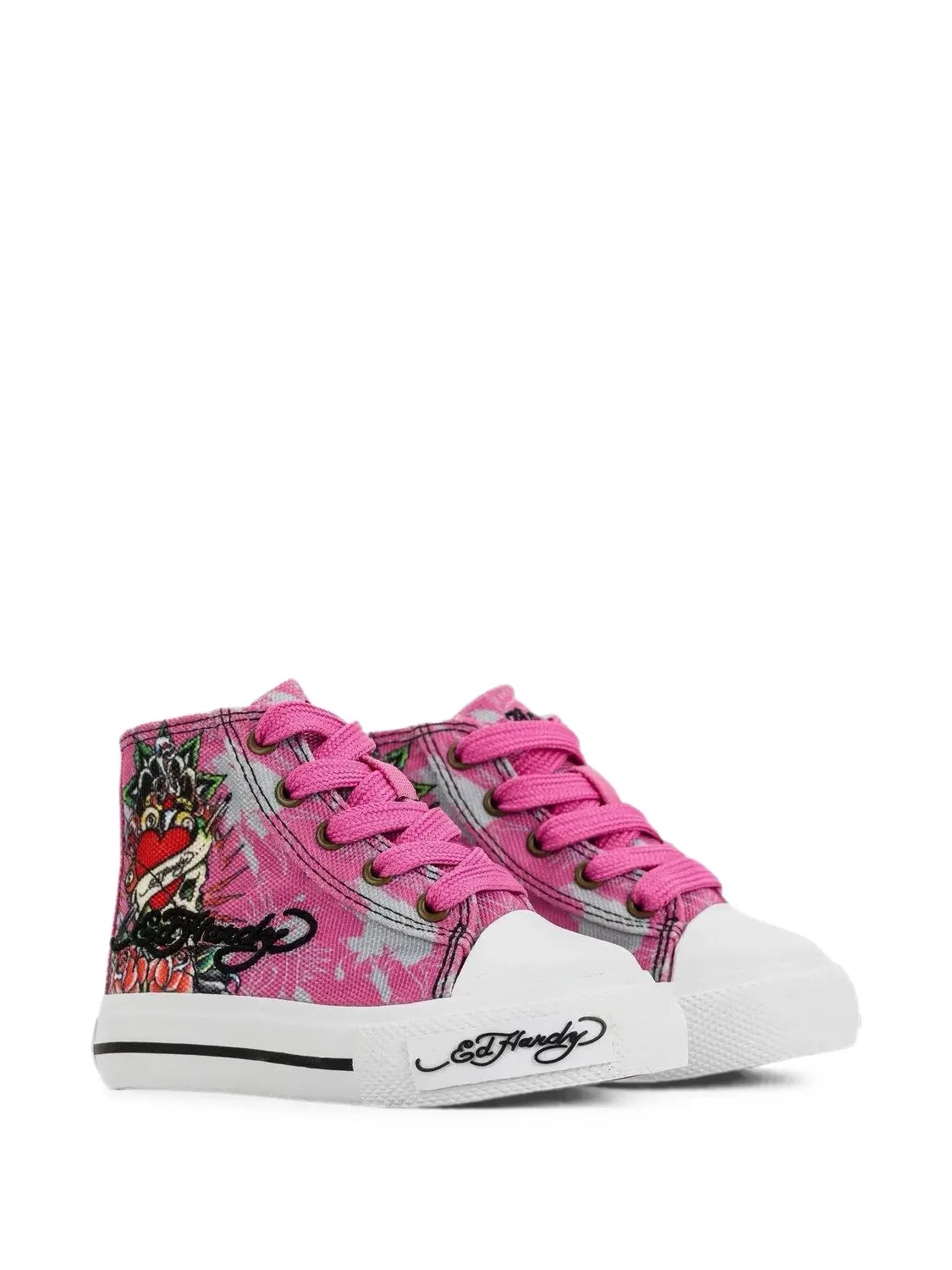 Высокие кеды Ed Hardy, розовый