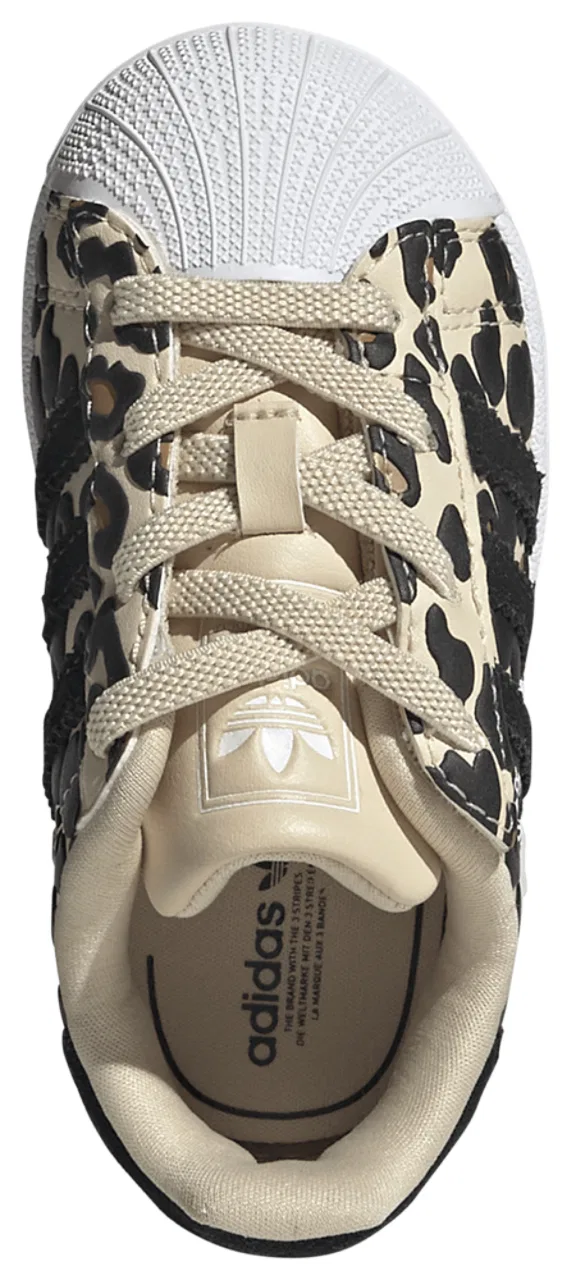 Детские кроссовки для девочек Superstar adidas, Tan/Multi — фото 4