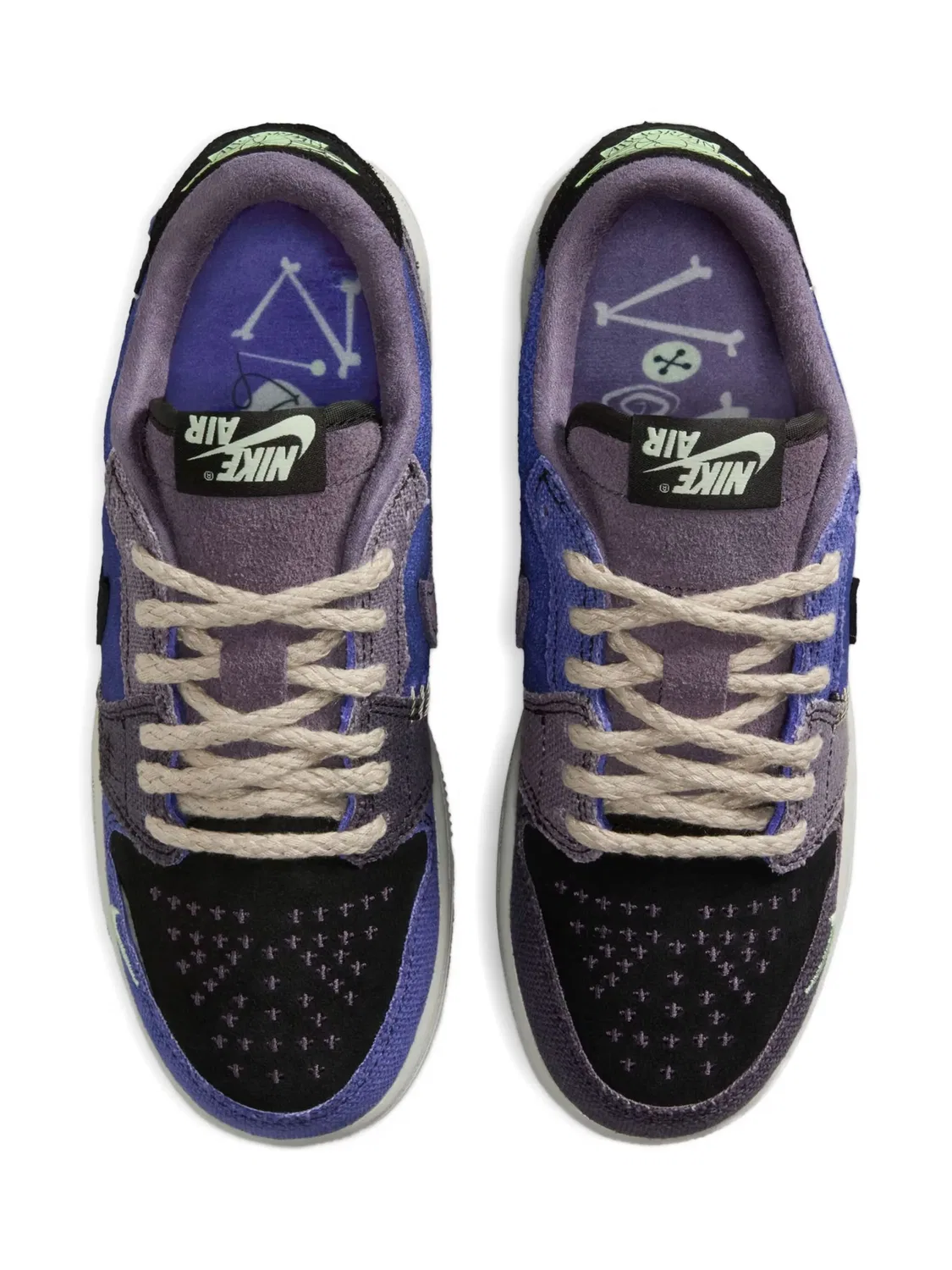 Кроссовки Air Jordan 1 Retro Low OG 'Zion Williamson Voodoo', фиолетовый — фото 2