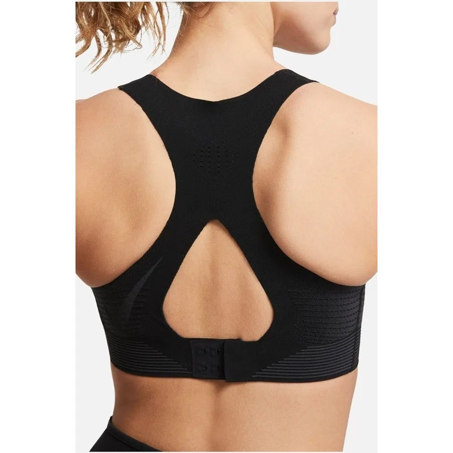 Женский спортивный бюстгальтер с высоким уровнем поддержки Training Sports Bra Nike, Черный — фото 3