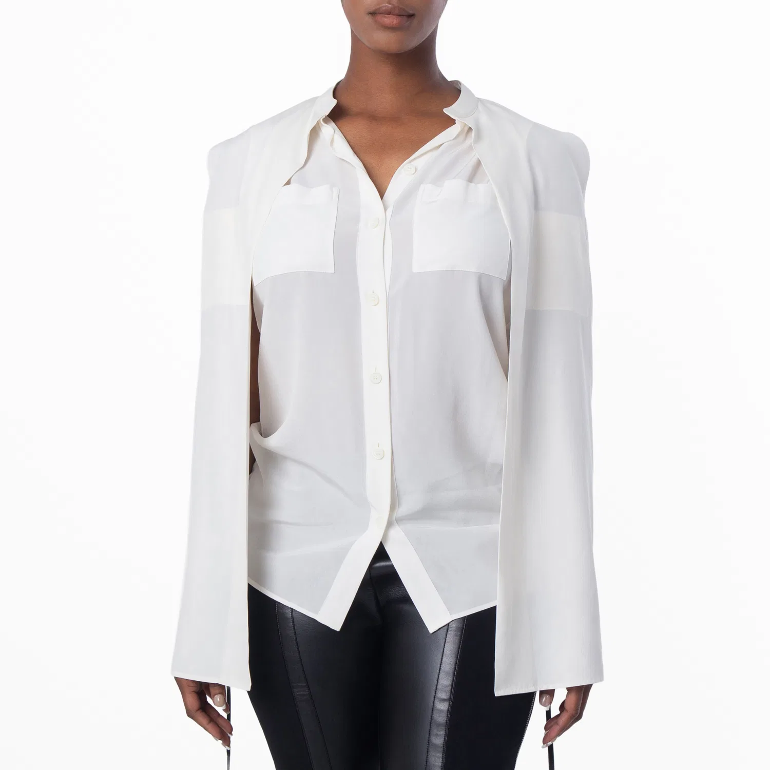 Шелковая блузка без рукавов Suziesl Burberry, Neutral White