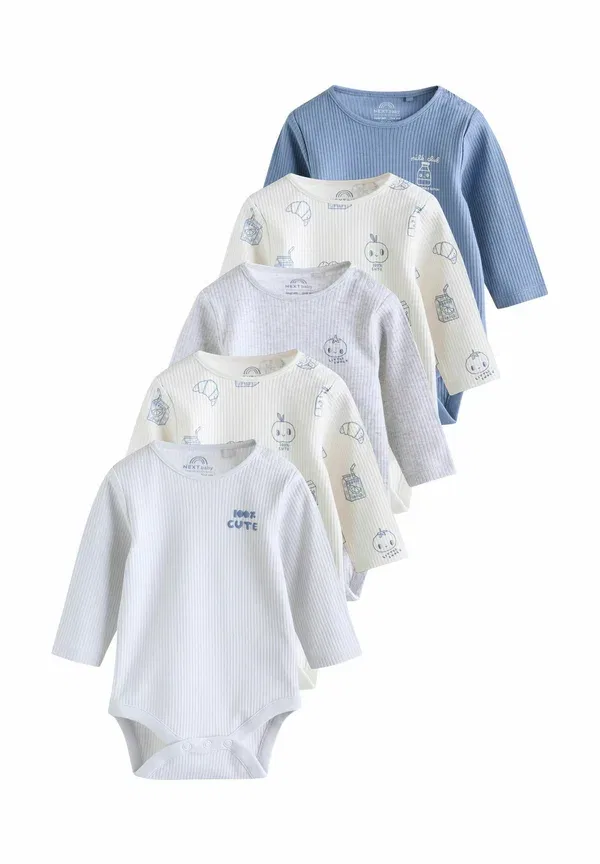 Комплект из 5 футболок с длинным рукавом Regular fit - long sleeve 5 pack, Next, синий