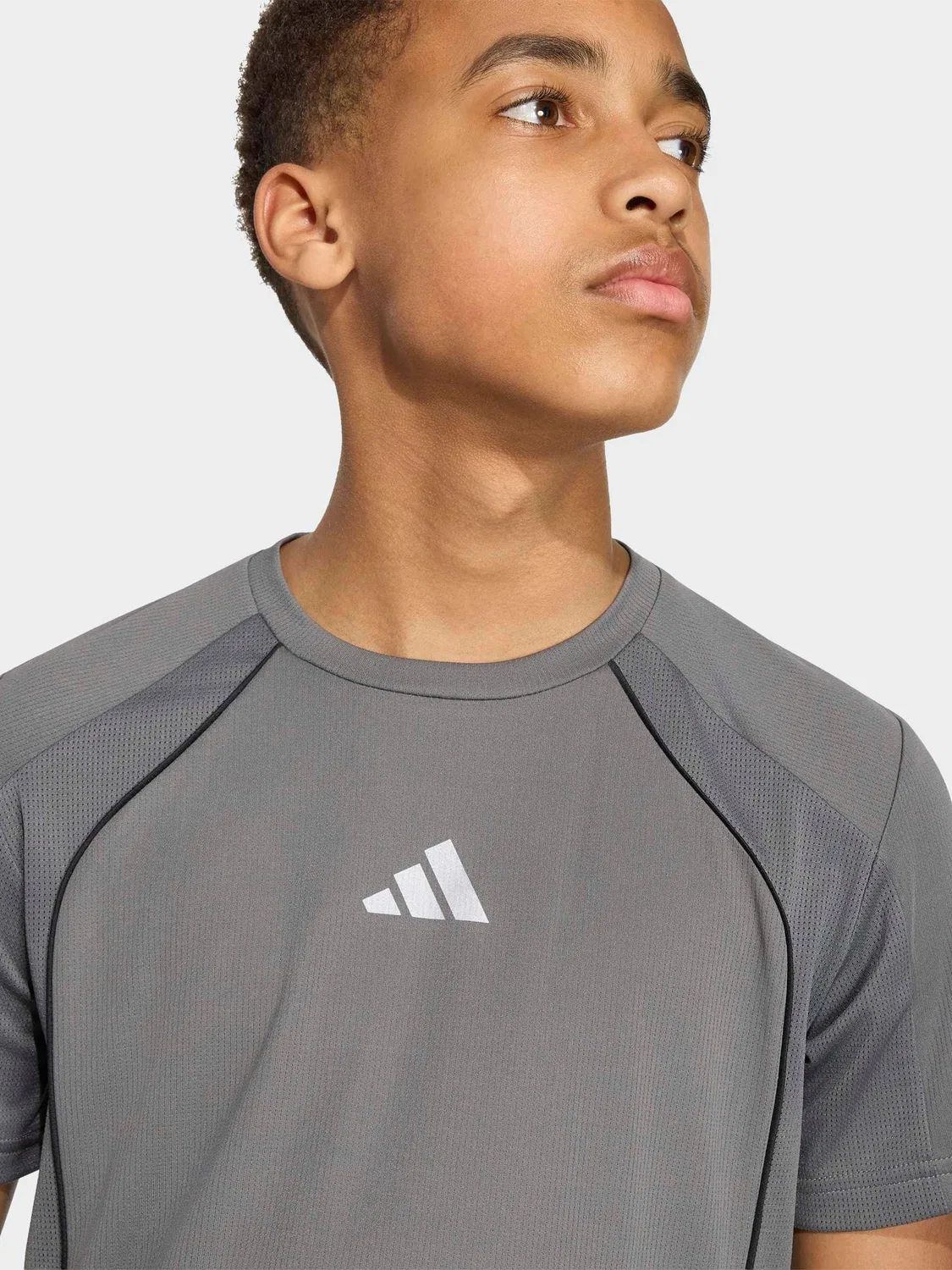 Футболка с контрастной отделкой J-Tech adidas, серый — фото 4