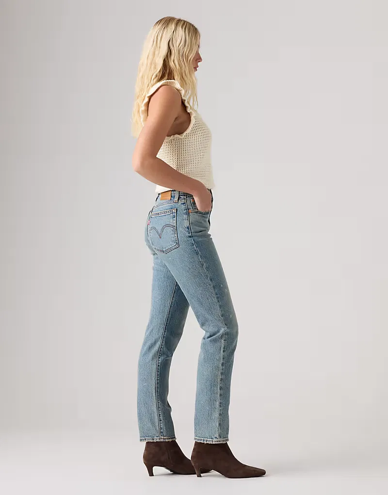 Джинсы Levi's Wedgie slim, синий — фото 4