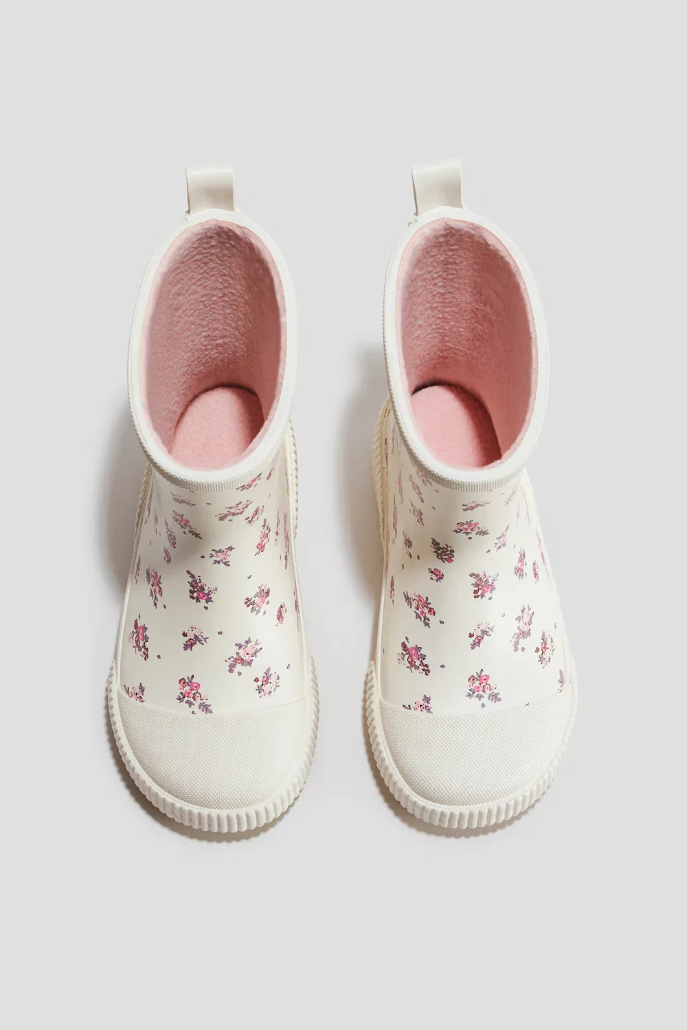 Резиновые сапоги с флисовой подкладкой H&M, Cremefarben/Geblümt — фото 4