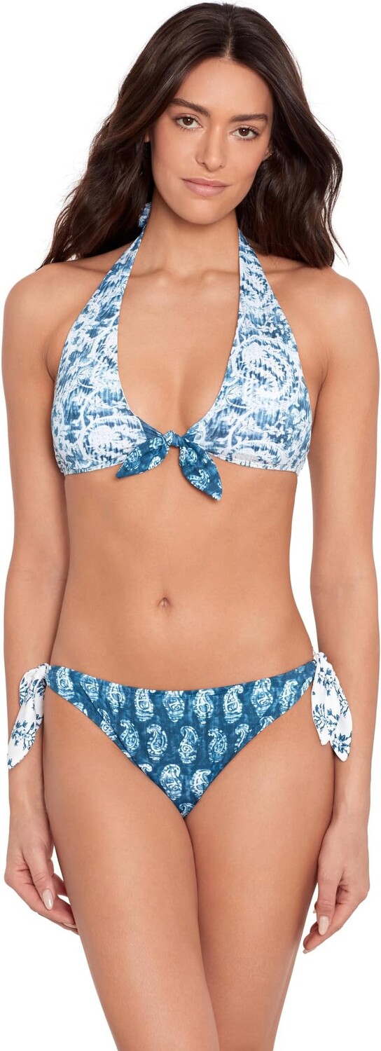 

Купальник Lauren Ralph Lauren Indigo Print Mix Tie Front Halter Bra, цвет Multicolor