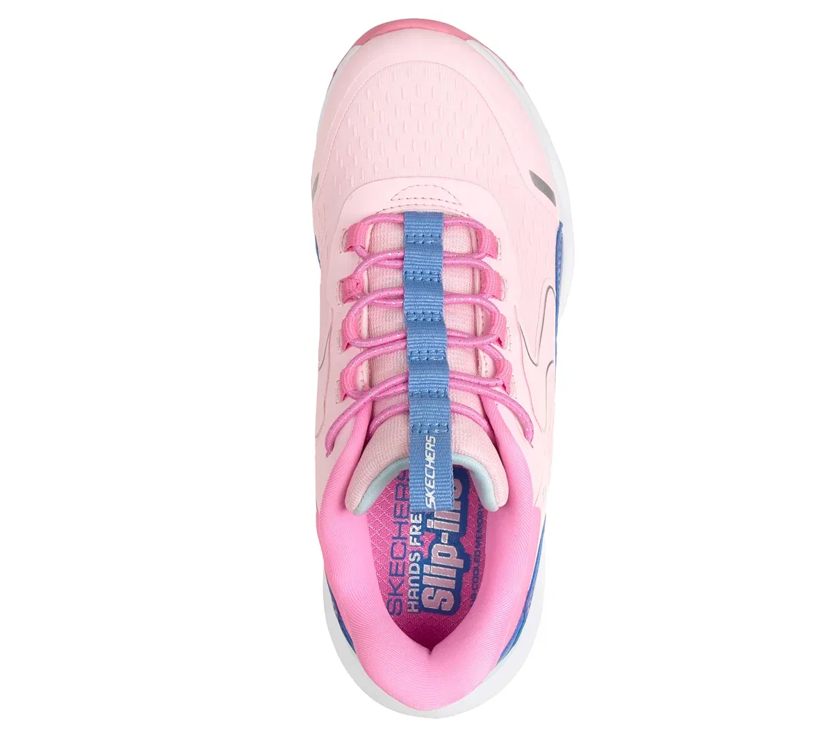Детские слипоны Glide-Step - Vista Lane Skechers, розовый/синий — фото 2
