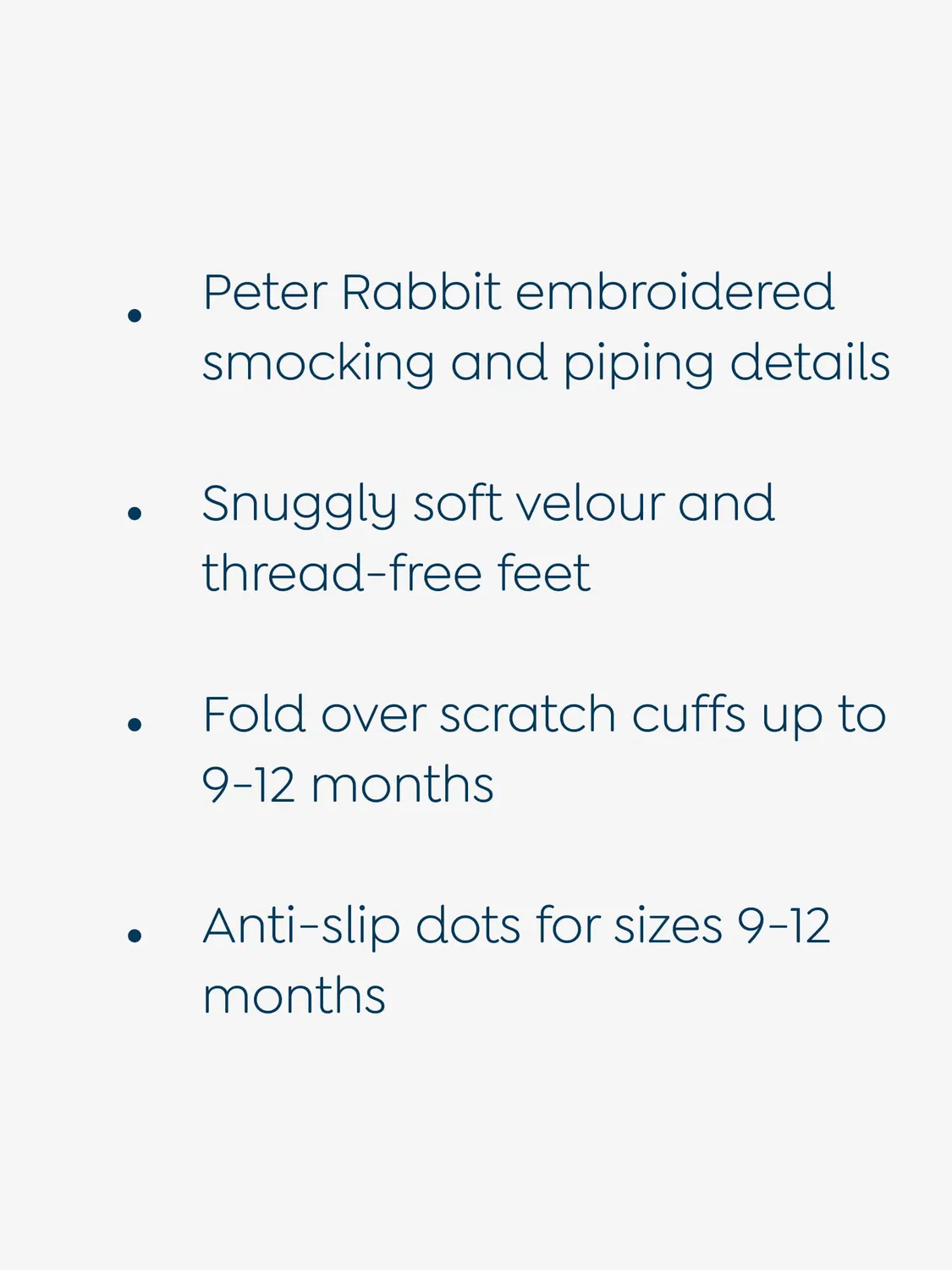 Комбинезон велюровый с вышивкой Peter Rabbit, JoJo Maman Bébé, мятный Peter Rabbit — фото 3