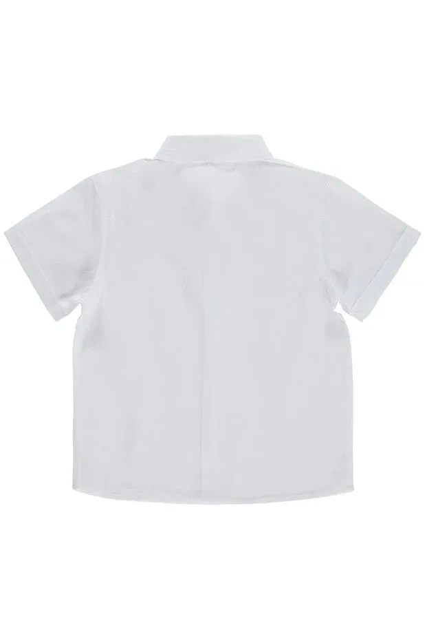 Детская рубашка для мальчиков с коротким рукавом Civil Boys, White — фото 2