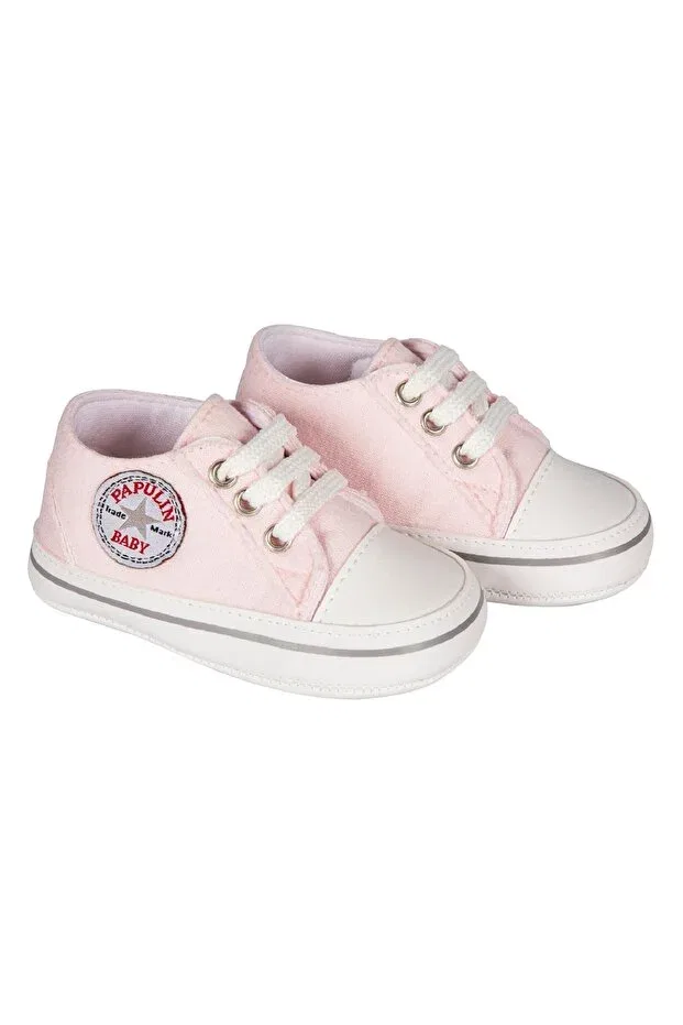 Детские пинетки для девочек на шнуровке Papulin, Pink