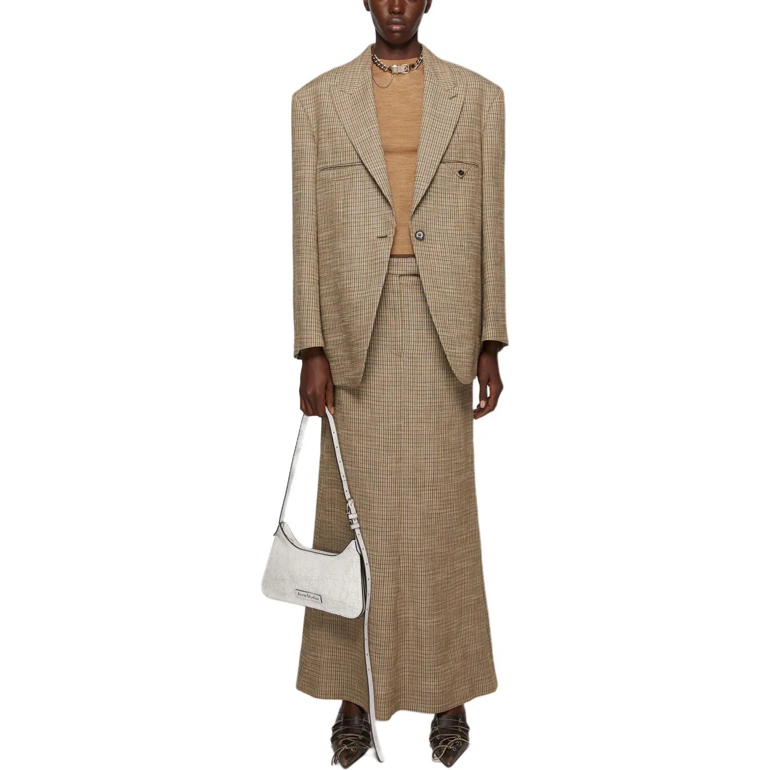 Женская длинная юбка Acne Studios, Umber — фото 3