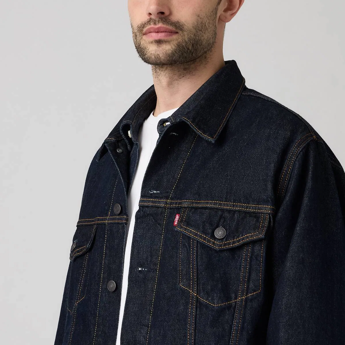 Свободная куртка дальнобойщика Levi's, Rinse It Out - Dark Wash — фото 2
