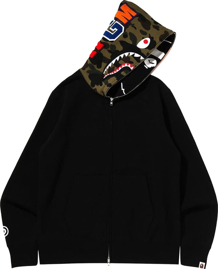 

Худи BAPE Crazy Face Full Zip Hoodie Black, черный