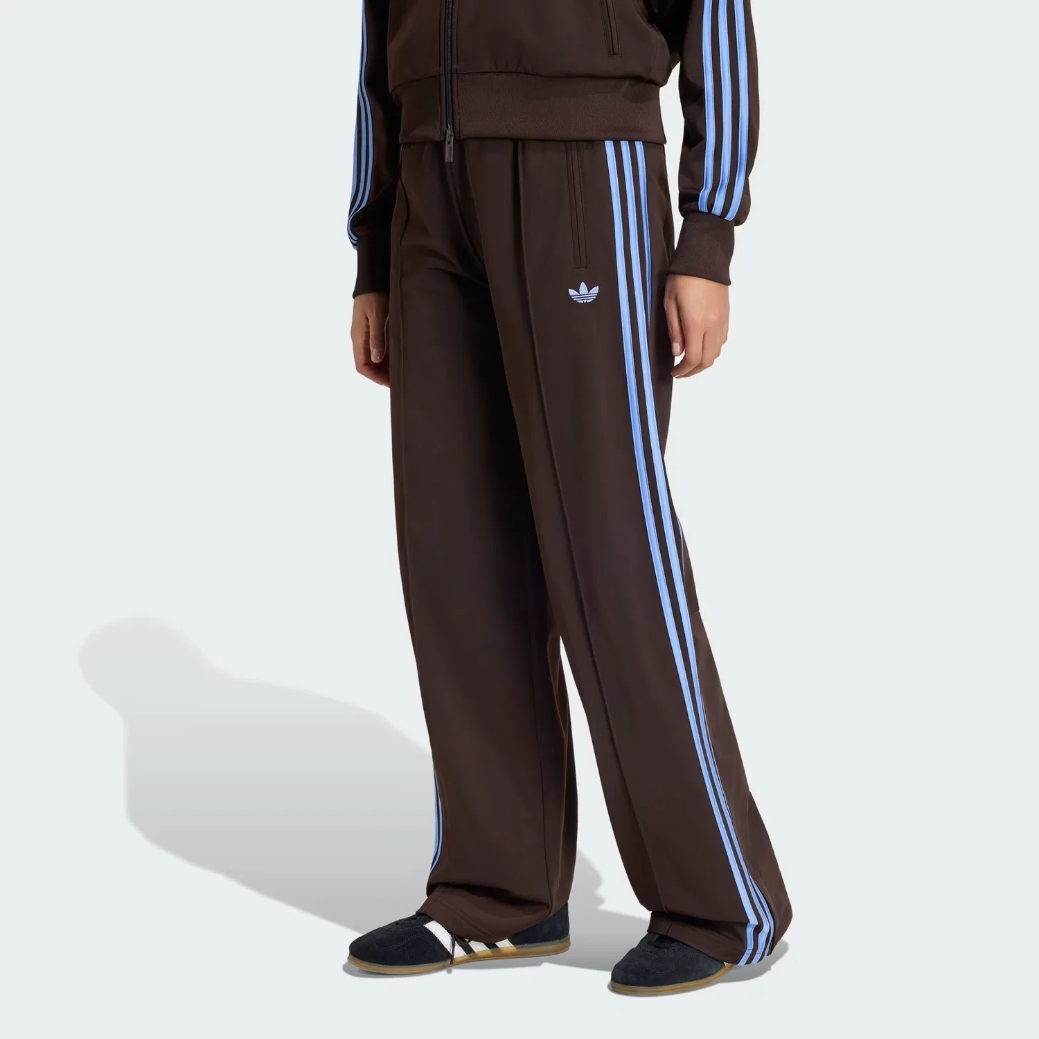Женские спортивные брюки свободного кроя Firebird Adidas Originals, Aurora Coffee/Blue Fusion