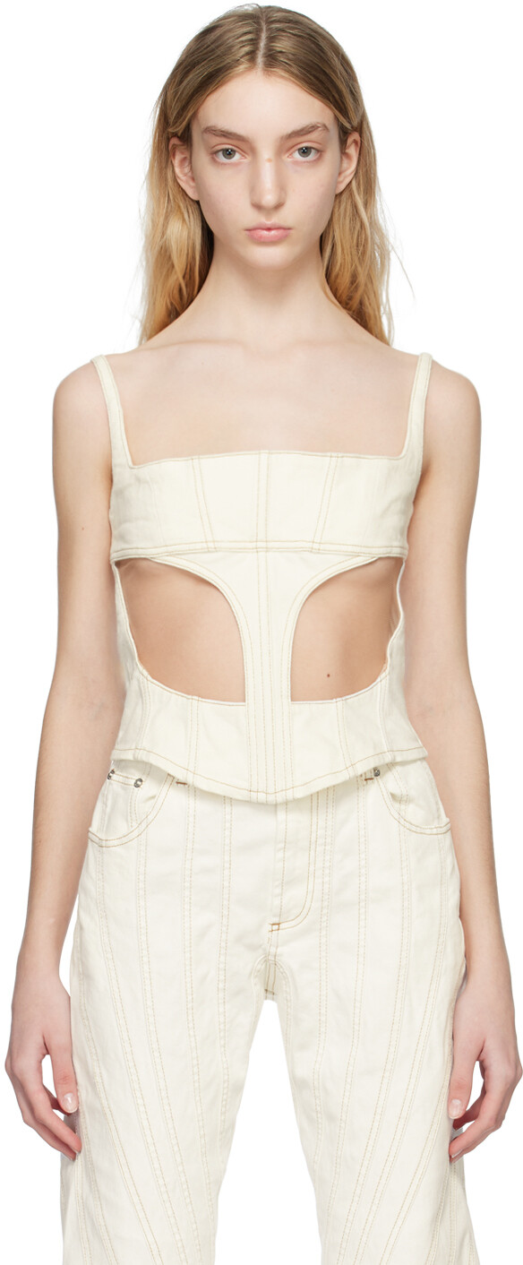 

Эксклюзивная майка SSENSE Off-White Mugler