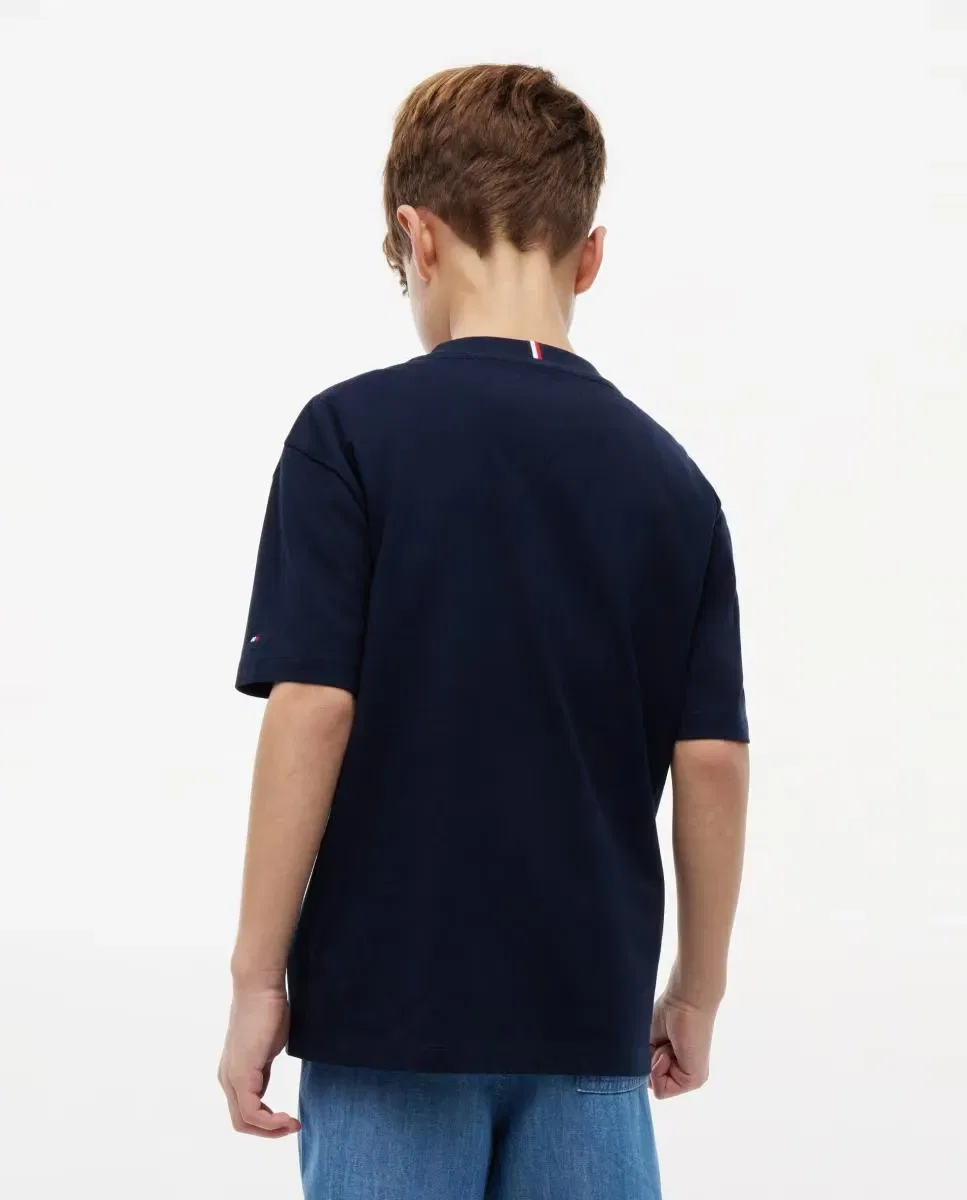 Детская футболка для мальчиков с коротким рукавом Tommy Hilfiger, Azul — фото 2