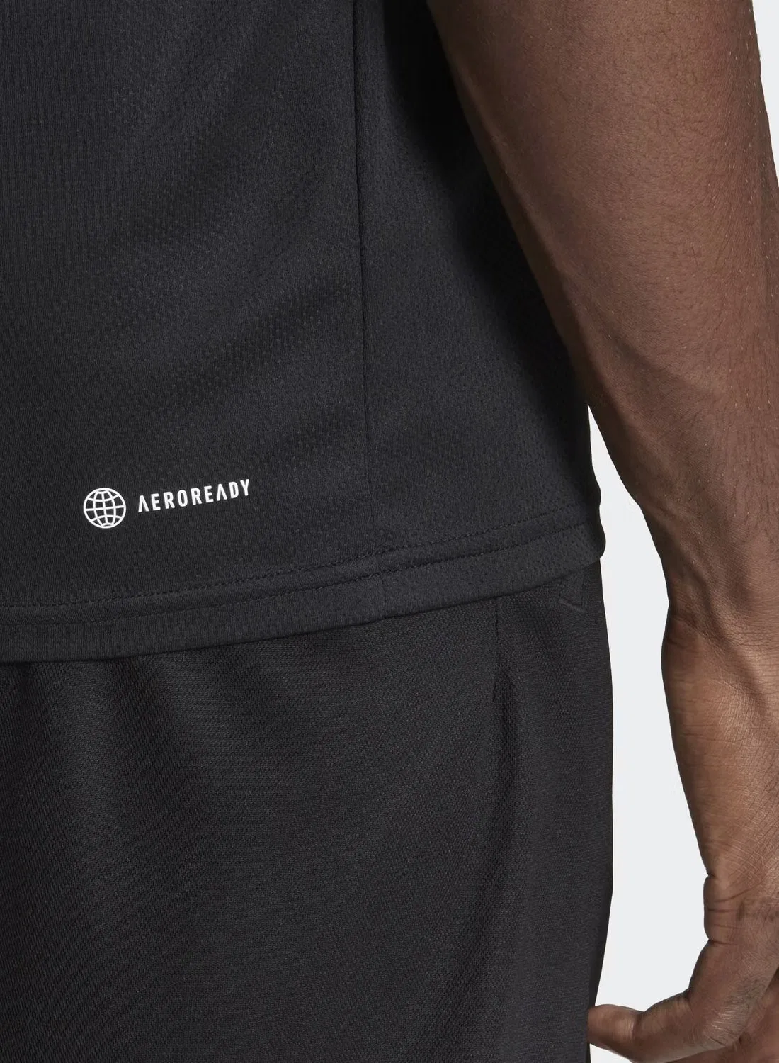 Футболка тренировочная с 3 полосками 3 stripes train essential Adidas, черный — фото 4