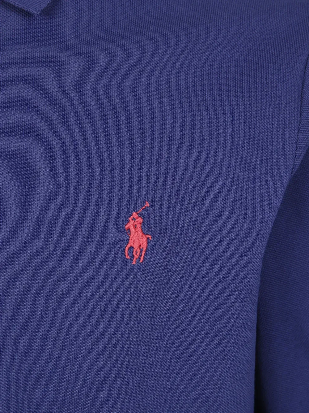 Рубашка-поло Polo Ralph Lauren с длинными рукавами из хлопка, синий — фото 3