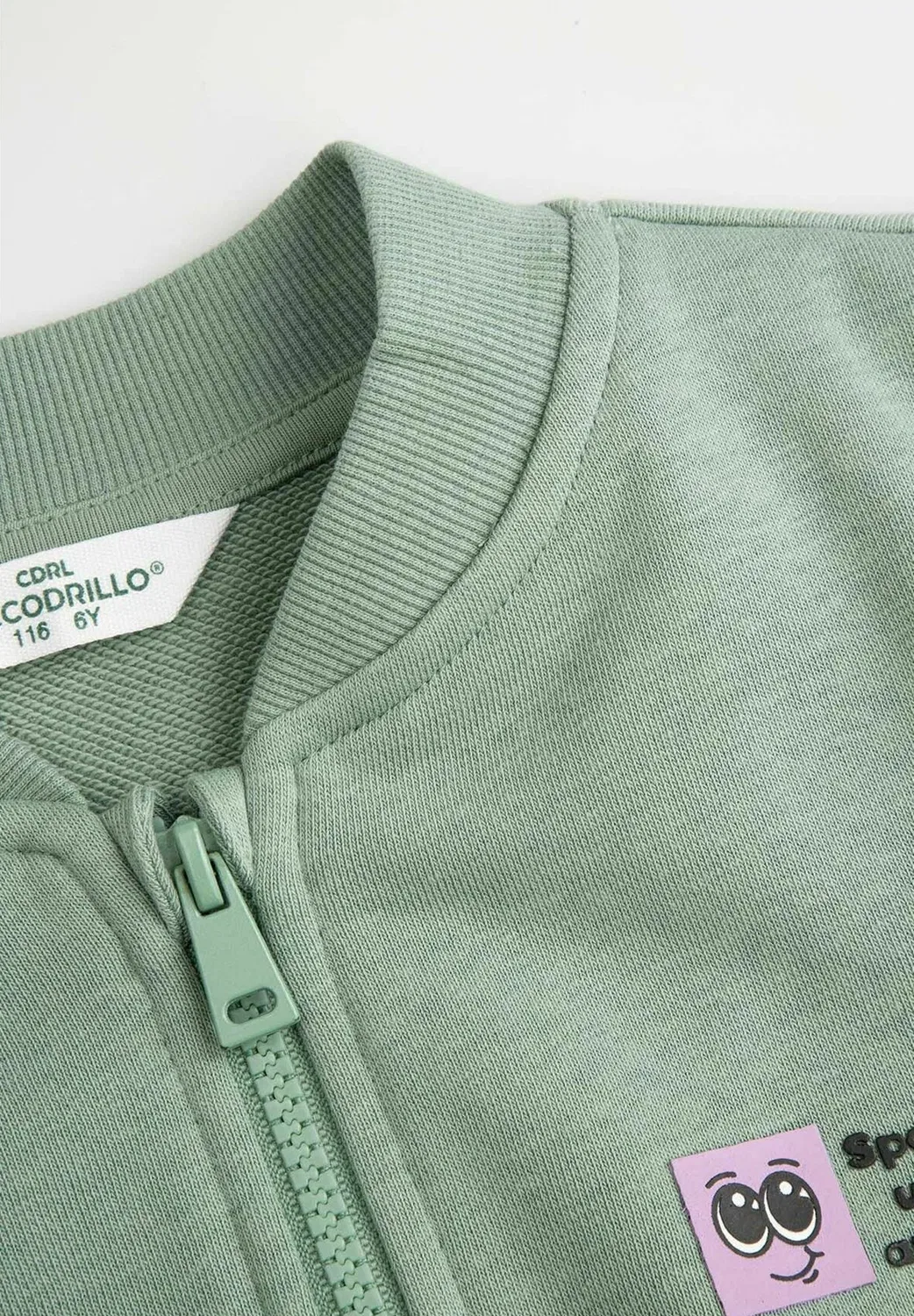 Киндер-Свитчэк - толстовка на молнии Coccodrillo, Green — фото 3