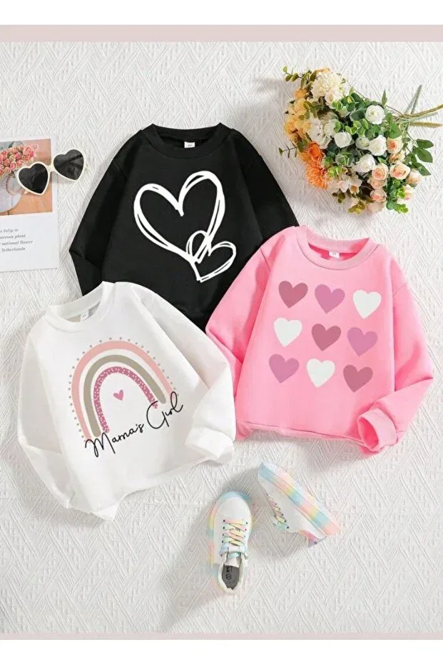 Детский комплект свитшотов для мальчиков с принтом Kids, Multicolor