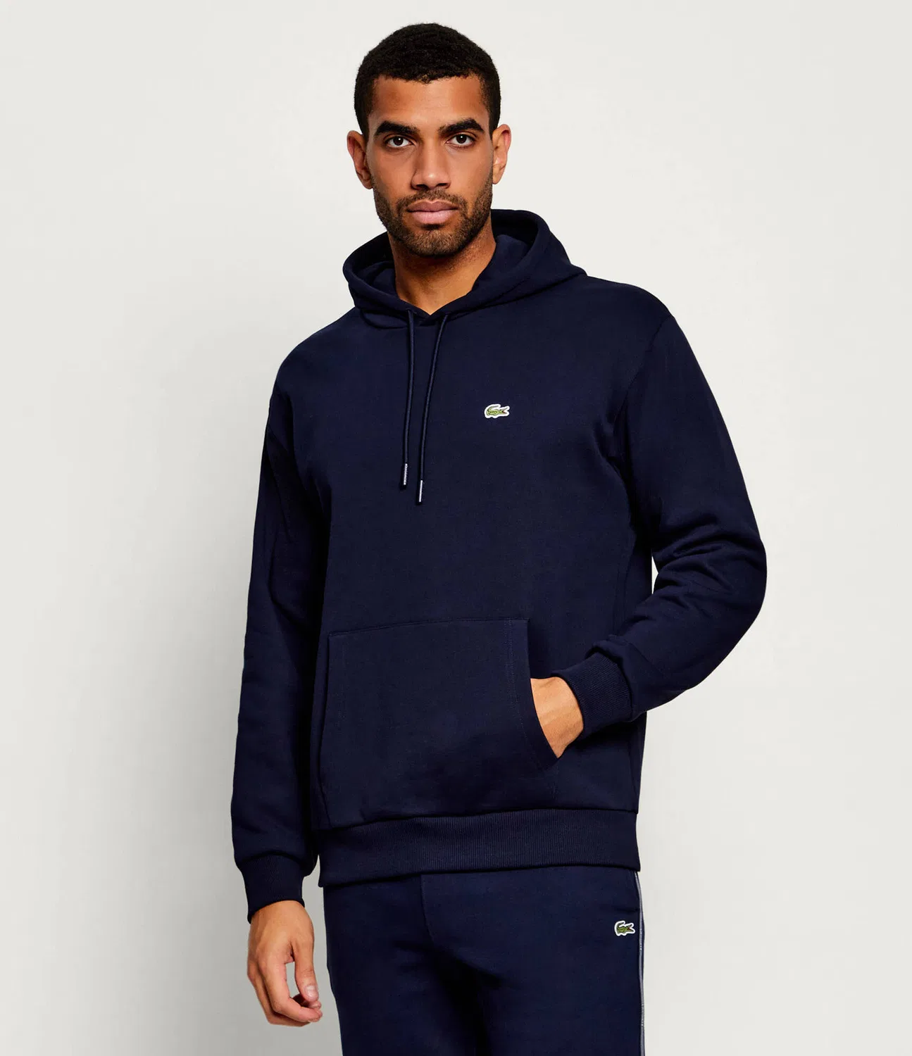 Худи с капюшоном Relaxed Fit Lacoste, темно-синий