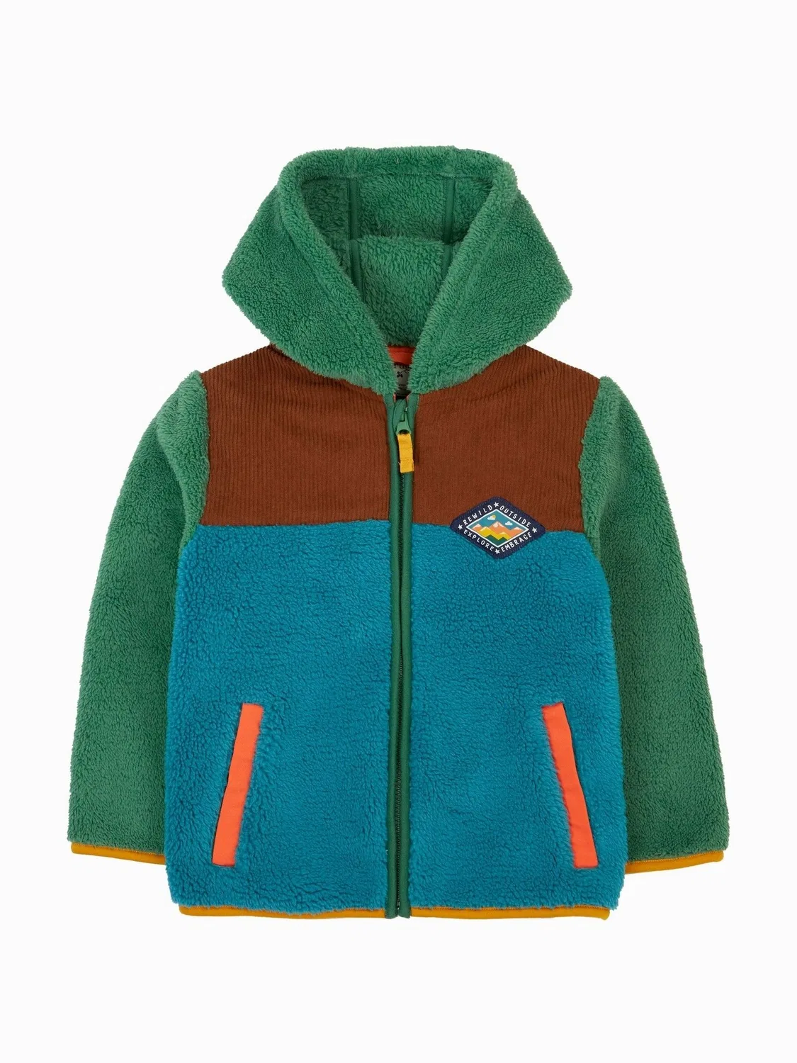 Куртка флисовая на молнии Frugi, зеленый — фото 4