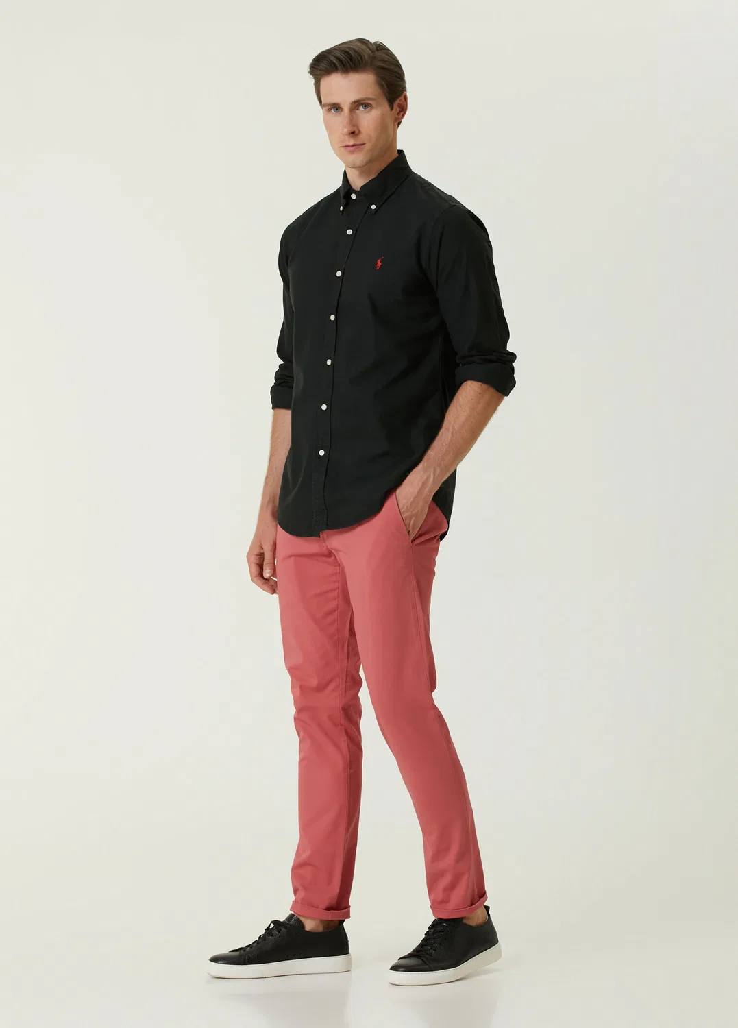 Рубашка Oxford Custom Fit Polo Ralph Lauren, black — фото 2