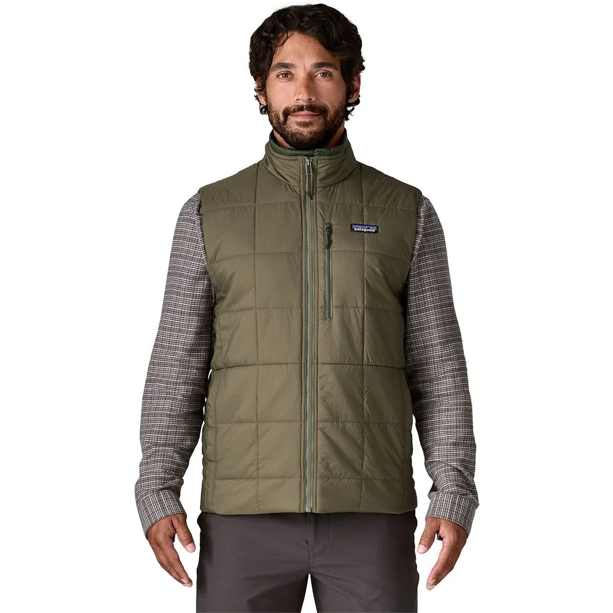 Мужской жилет легкий с утеплителем Thermogreen Patagonia, Basin Green