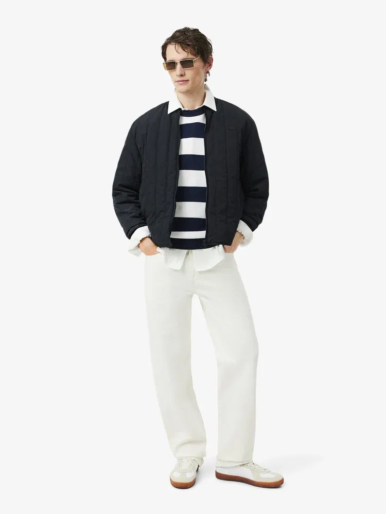 Свитер поло LACOSTE Bold Stripe, Navy — фото 4