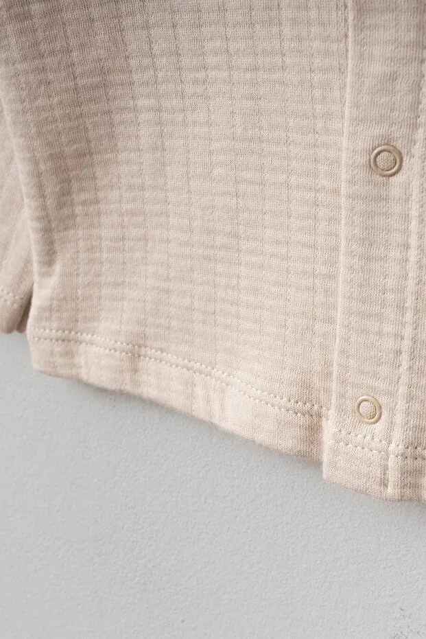 Детский кардиган с капюшоном Cute figures patterned hooded cotton baby cardigan Bebitof, Beige — фото 4