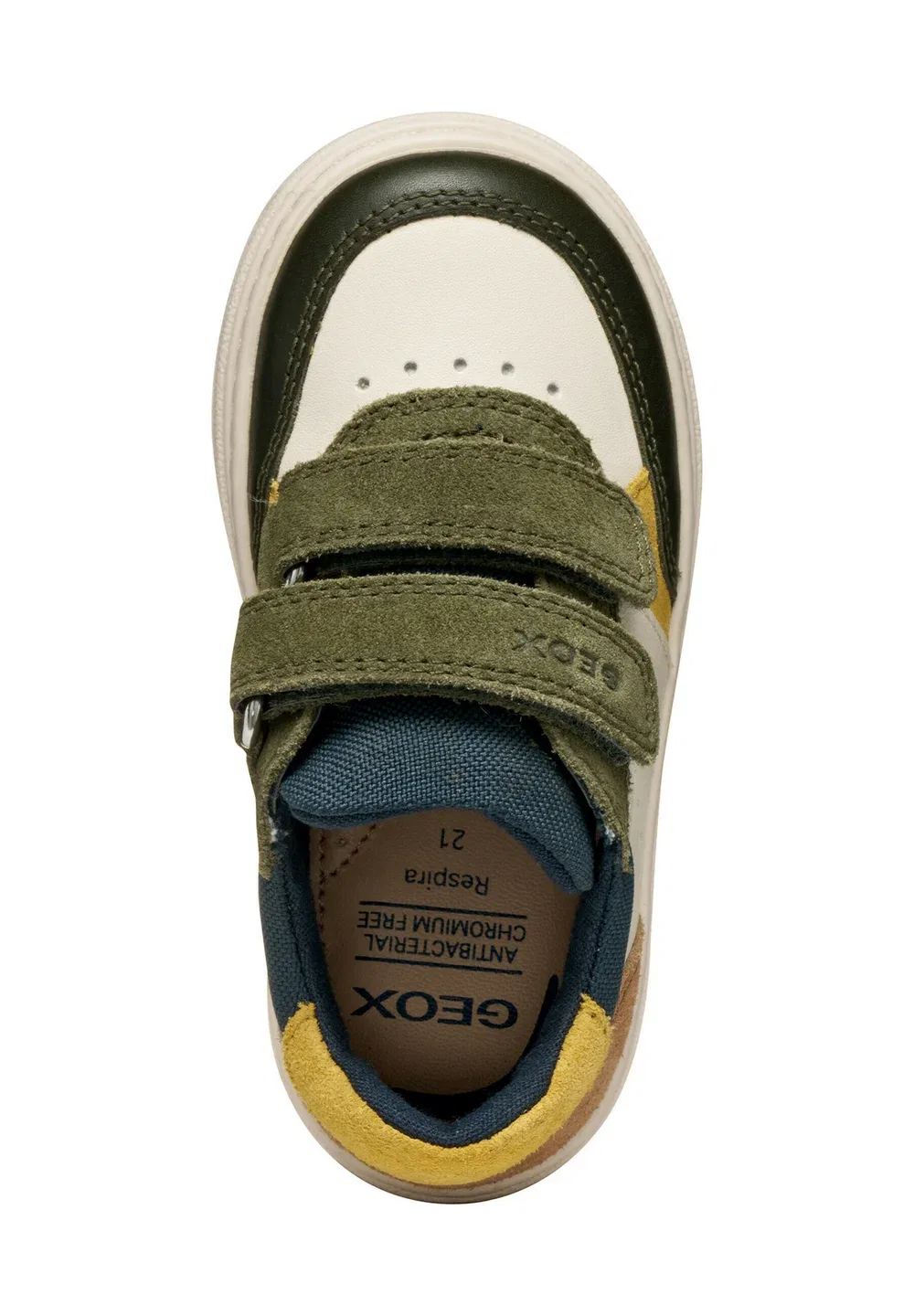 Нашик - детская обувь Geox, Light/Ivory/Dark Green — фото 3