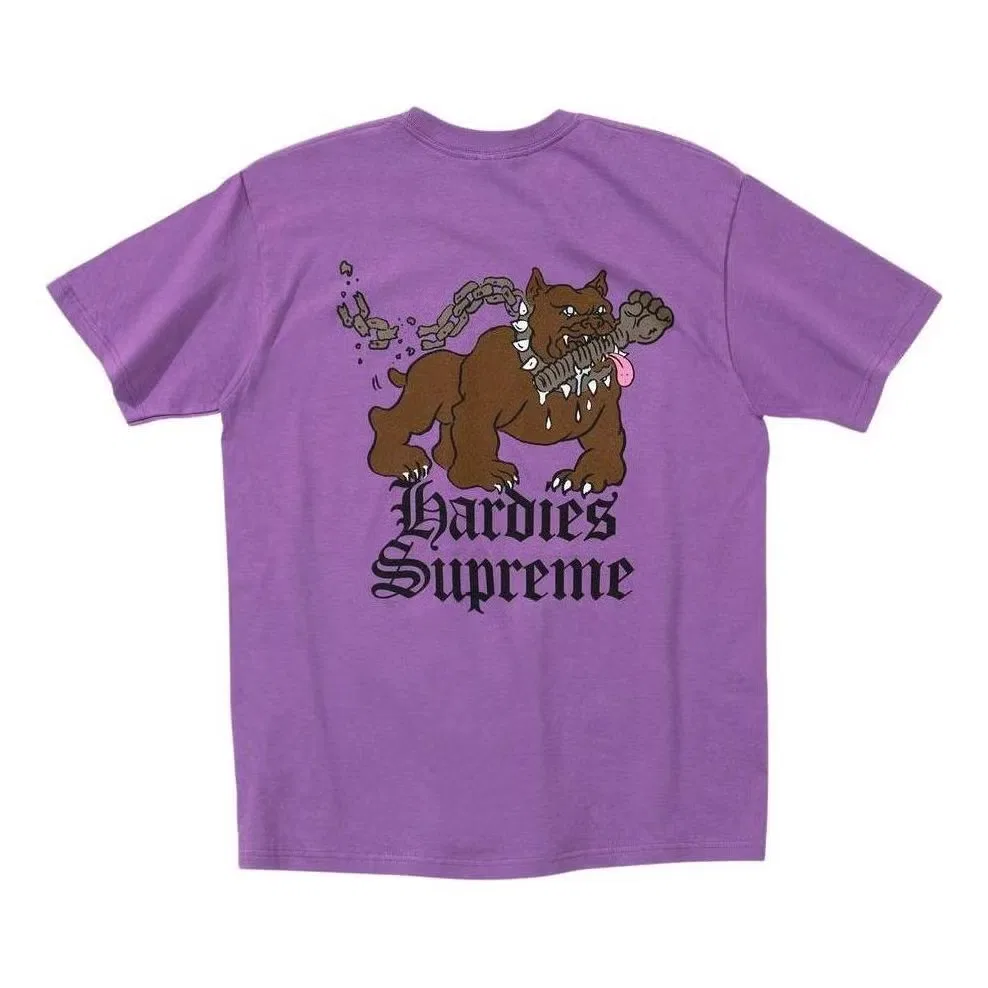 Футболка с принтом Supreme, фиолетовый — фото 2