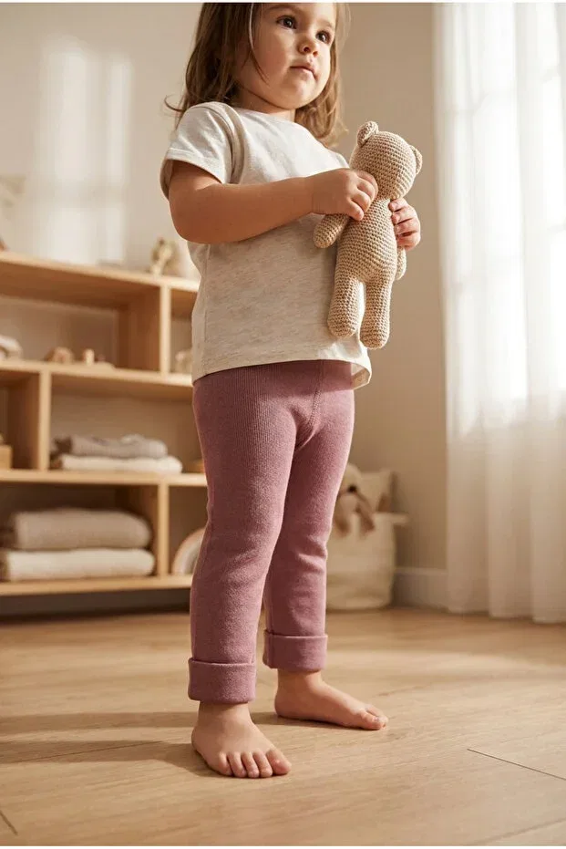 Детские леггинсы для девочек хлопковые Katia&Bony, Rose Pink