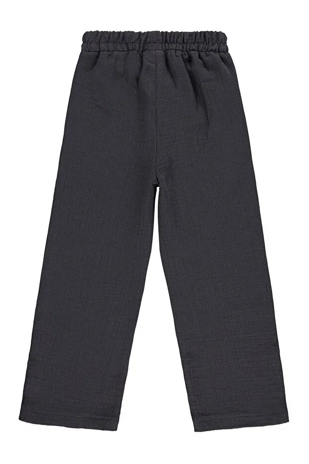 Детские брюки для девочек широкие Civil Girls, Anthracite — фото 2