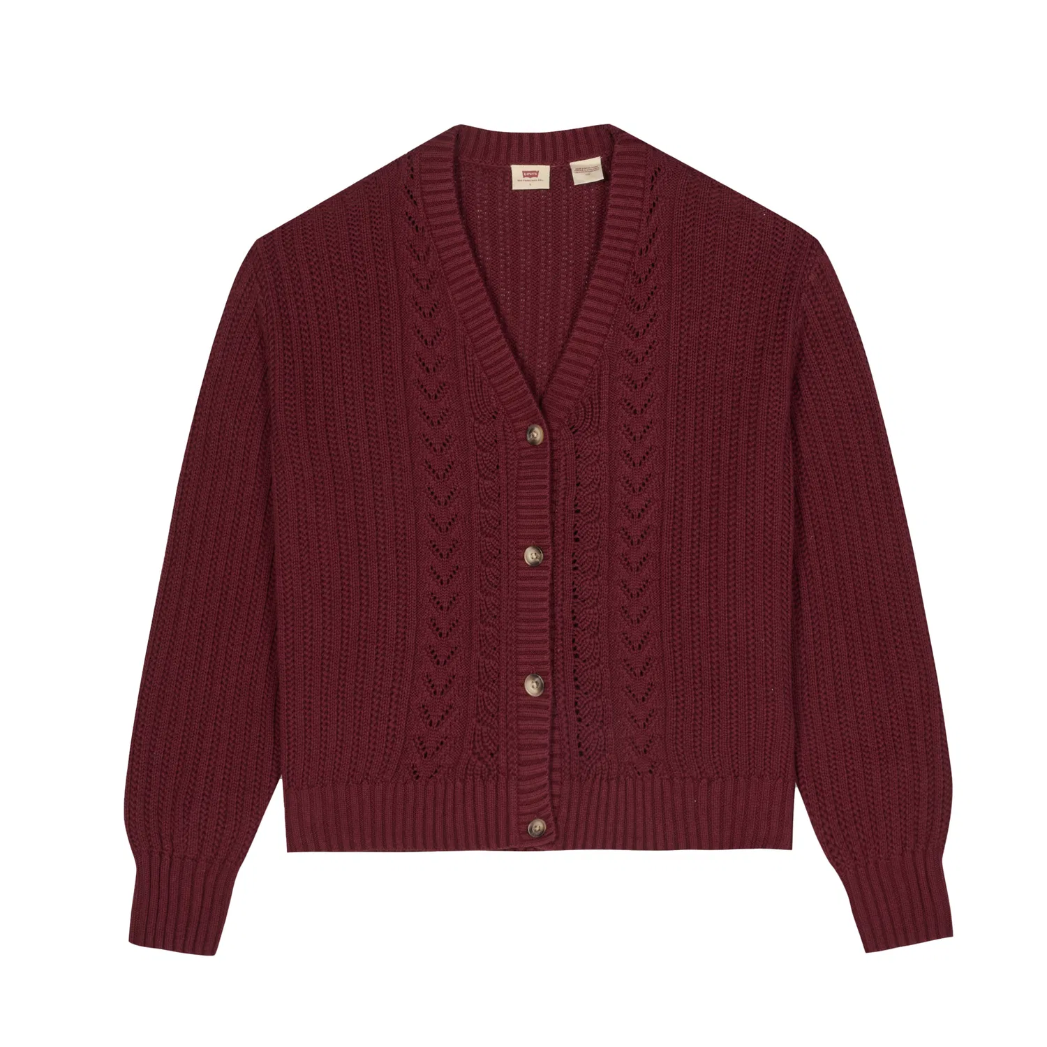 Свитер с V-образным вырезом, Burgundy, Levis